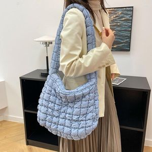 Evening Bags Solid Color Crossbody Tote Women Designer Quilted Pleated Cloud Shoulder Bag Versatile Large Capacity Ladies Handbag Domil