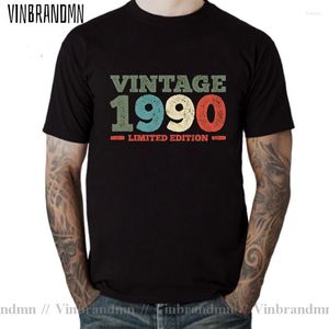 Camisetas masculinas Vinbrandmn Vintage 1990 Limited Edition Youth Retro na camiseta de camisetas do marido