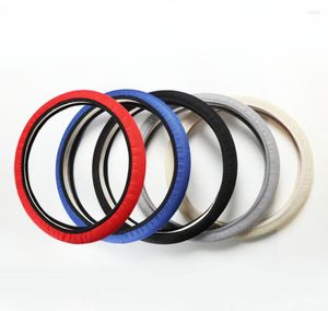 Steering Wheel Covers Summer Universal Ice Silk Cover Without Rubber Ring Elastic Sandwich Car Handle Set 36-40cm Wear Resistant