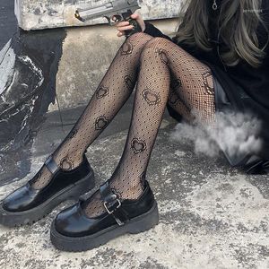 Women Socks G Sexy Fishnet Dark Wind Japanese Black Retro Rose Flower Vine Lace Pants Little Love Bottoming Stockings