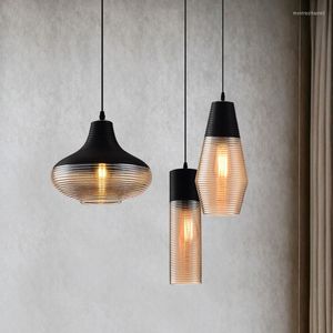 Pendant Lamps Nordic Restaurant Chandelier Creative Personality Modern Simple Fashion Industrial Style Coffee Shop Bar Glass Single Head