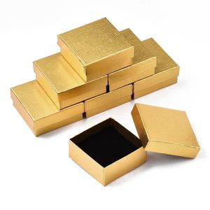 Caixas de jóias 12pcs Caixas de jóias de papelão Colar de colar de breol de anel Jóias de jóias Pacote de embalagens de embalagem Recipiente de armazenamento 7.4x7.4x3.2cm 230227