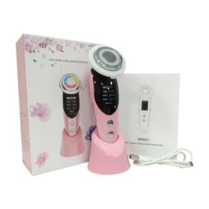 Home Beauty Instrument 7 in 1 Facelift-Geräte EMS RF Mikrostrom Hautverjüngung Gesichtsmassagegerät Lichttherapie Anti-Aging-Falten-Schönheitsgerät