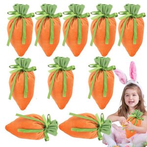 Easter Candy Carrot Bag Festive Decoration Blank Sublimation Bucket Easters Eggs Storage Bag Multipurpose Home Clothes Baskets