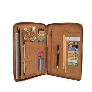 Briefcases Men iPad portfolio case for 97 inch Professional Business Briefcase Padfolio Travel Carrying Case With Secure Zippered Clre 230227