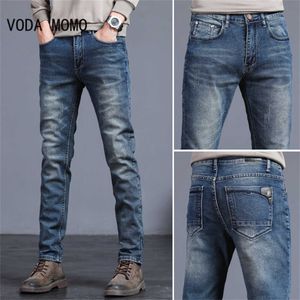 Herr jeans mäns klassisk regelbunden fit fleece jeans affärsmode lösa avslappnade stretch byxor manliga märke plus sammet vadderade varma byxor z0225