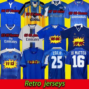 2011 CFC Retro Futbol Formaları Lampard 11 12 13 Final 96 97 99 82 85 87 89 90 Futbol Gömlek Vintage Crespo Klasik 03 05 06 Cole Zola Vialli Drogba 07 08 Retro Jersey