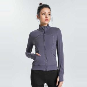 2023Designer ALS Yoga Sportswear Jacket Spring i jesień cienki fitness długi rękawowy Slim Cardigan Casual Sports Suit