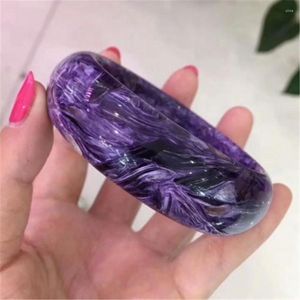 Bangle Natural Purple Charoite Gems Stone Lady Innder Diamater 55mm