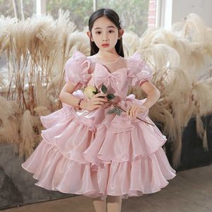 Girl's Dresses Flower Girls Evening Ball Gown Kids Big Bow Design Spanish Lolita Princess Dress Children Birthday Baptism Party Dresses