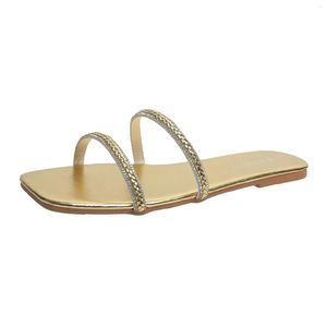 Hausschuhe Perle Casual Sandale Mode Strap Sandalen Flip-Flop Strand Sommer Frauen Haus waschbar