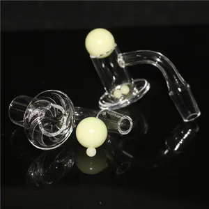 Hookahs Quartz Banger Carb Conjunto de tampa de 25 mm de quartzo 14 mm 18mm machos fêmeas fêmeas térmicas planas bangers para plataformas de glass de glass