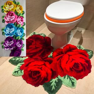 カーペット到着浴室のスツールのための美しくて柔らかいバラの敷物230227