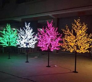 Artificiale LED Cherry Blossom Tree Night Light Nuovo anno Natale Decorazione di nozze Luci 2M LED albero luce decorazione di nozze