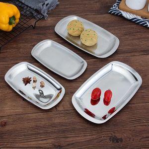 Decorative Plates Nordic Style Stainless Steel Gold Dining Plate Dessert Plate Towel Nut Fruit Cake Tray Snack Kitchen Plate Steak Kitchen Plate Z0227