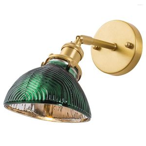 Wall Lamps Industrial Retro Loft Lamp Brass Green Glass Sconce Fixture Living Room Bedroom Bedside Light Home Decor Luminaria