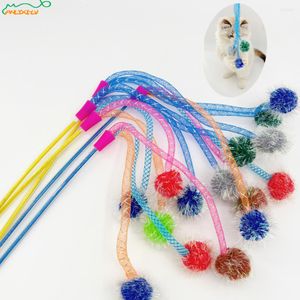 Cat Toys Teaser Wand Toy Interactive Funny Long Kitten alay çubuğu çubuk Pet Catcher Ürünü Egzersiz için