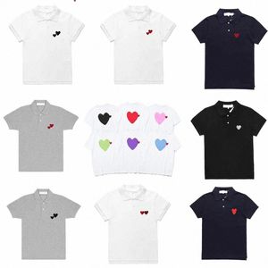 Играть в дизайнерские мужские рубашки Fashion Женские CDG CDG с коротким рукавом для сердца одежда XS-M-L-XL-XXL-XXXL-XXXXL O4RC##