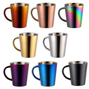 Tazze da 300 ml Tazza da caffè Isolamento termico Doppia parete Facile da trasportare Bicchiere da viaggio Tazze da latte per bicchieri da casa