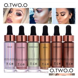 Bronzers Highlighters New Brand Liquid Highlighter Make Up For Women Magic Face Brighten Glow Glitter Makeup Kits O.Two.O Cosmetic Dhwx2