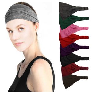 CR47 new fashion sports headband women's fitness sweat absorbing wide brimmed headband anti slip Yoga running Headband