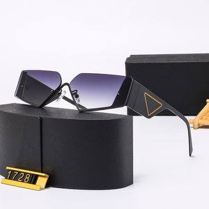 Mens Luxury Designer Sunglass Fashion Metal Frame Sunglasses Women Triangle Letter P Sun Glasses Lady Glass Outdoor UV400 Eyeglass 2302275BF