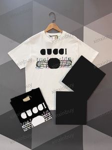 xinxinbuy T-shirt da uomo firmata 23ss Paris Colore coniglio lettera stampa cotone manica corta donna bianco nero kaki albicocca XS-2XL