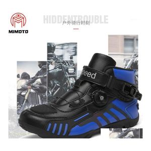 Auto DVR Motorcycle Footwear Boots Biker Biker Speed ​​impermeabile Motocross Racing non slip Manota protettiva in moto cavalcano Scarpe da strada 1 Drop Deli Dhek9