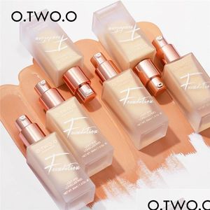 Foundation O.Two.O Flüssige Grundierungen Kosmetik für Gesicht Concealer Fl Ering Feuchtigkeitscreme Natürliche atmungsaktive Make-up-Tropfen liefern Dhanw