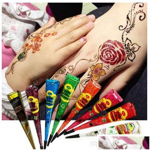 Andra tatueringsförsörjningar henna mehandi kon hand kroppskonst färg makeup diy ding indisk pasta vattentät 25g droppleverans hälsa skönhet dhrli