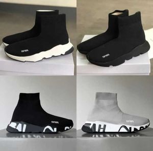 2023 Men Socks Shoe Stretch Trainer Designer Sneakers Men Knit Mid-top Trainer Sock Sneakers High Quality Casual Shoes Runner Shoes 36-46 With Box NO017