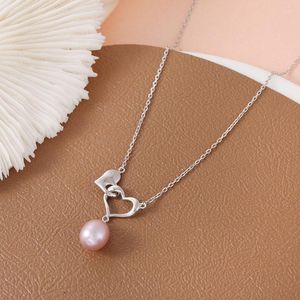 Colares pendentes Colar de pérola romântica em forma de coração Feminino de cor de clavícula de clavícula feminina Clavicle Fashion Jewelry Gift