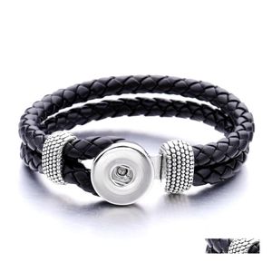 car dvr Charm Bracelets Colorf Ethnic Style Woven Rope Band Bracelet Fit 18Mm Snap Button Charms Bangle Jewelry For Women Men Drop Delivery Dhdcz