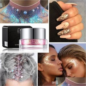 Ombretto Pudaier 34 colori glitter ombretto paillettes gel trucco scintillante corpo lucido unghie arte tavolozza fai da te consegna goccia salute bellezza Dhlfz