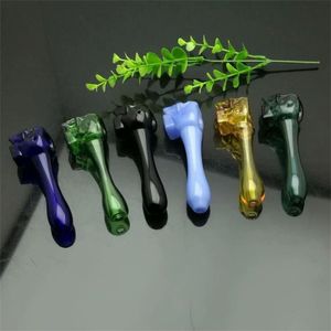 Rökningstillbehör Nya Europa och Americaglass Pipe Bubbler Rökning Rör Vatten Glas Bong Färgstark skelettglasrör