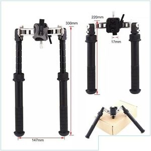 Mode Accessories V10 Tactical Tripod Bracket Metal Can Swing Left And Right Rotating Mtifunction Telescopic Bipod 20 Dhciu