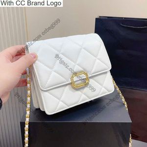 CC Brand Cross Body Flap Mini Rhinestone Crossbody Bags with Square Lock Genuine Leather Quilted Designer Wallets Gold Hardware Purse Luxury Shoulder Packs Card