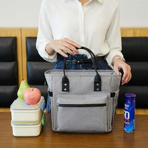 Förvaringspåsar hög kapacitet crossbody termisk lunchlåda för kvinnor barn isolerade picknick resor mat bento container kylare tygpåse