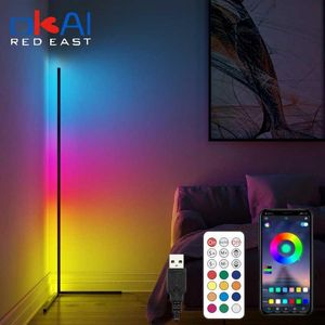 Stehlampen Moderne Ecklampe Led RGB Nordic Dekoration Bunte Intelligente Stehende Intelligente Für Wohnzimmer Schlafzimmer Dekor Nachtlicht