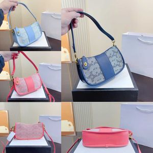 Akşam çantaları tasarımcılar kadın çantalar lüks omuz çantası moda koltuk alt tote cüzdan crossbody vintage yüksek kaliteli klasik mektup mavi çanta 230223