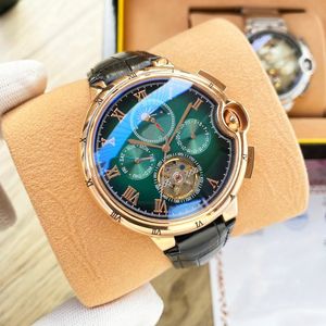 Automatische mechanische Herrenuhr, 46 mm, Lederarmband, Silber/Roségold, Saphirglas, wasserdicht, lässig, klassische Mode-Armbanduhr, Montre de Luxe-Uhren