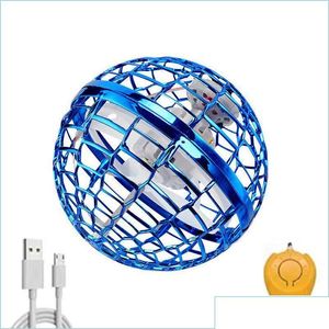 Bolas mágicas Flying Ball Toys Hover Orb Controller Mini Drone Boomerang Spinner 360 Rotating Spinning Ufo Safe para K Dhrxs
