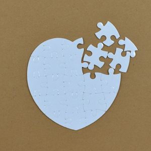 Blank White Puzzles Sublimation Blanks Papier Karton Mini-Puzzle-Matte für Kinder Jungen Mädchen Dekoration DIY Einladung Foto Wärmeübertragung