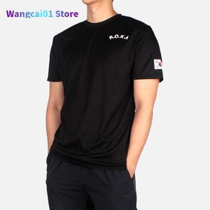 Camisetas Masculinas 2022 Verão R.O.K.A KOREA Outdoor Sports Work Casual Men's Cooling Loca Short Seve Cotton T-Shirt 0228H23