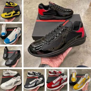 Ruuner Americas Cup Men Men Sports Shoes Fabric Partent Leather Sneakers Technical Comfort Outdoor Easy Wear Footwear EU38-46オリジナルボックス