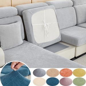 Tampas de cadeira capa de almofada chenille para sala de estar cor de cor sólida espetada estirável sofá lavável Pets Protetor de móveis infantis