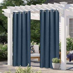 Curtain Waterproof Outdoor For Garden Patio Indoor Full Blackout Curtainer Bedroom Living Room Light Blocking Drape Gazebo