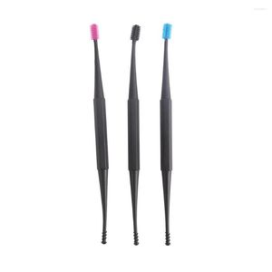 Makeup Sponges 1 PC Dubbel-End Silicone Spiral Design Soft Ear Wax Remover Pick Spoon Curette Care Tools for Adult