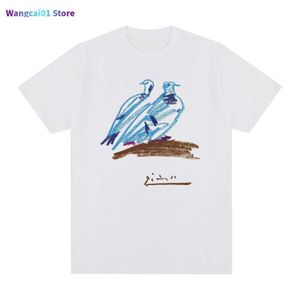 Camisetas masculinas pablo Picasso Camiseta vintage clássica de algodão de algodão camiseta nova camiseta feminina tops 0301h23
