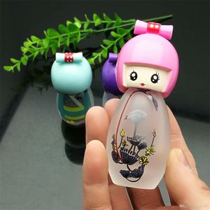 Smoking Accessories Cute Porcelain Doll Glass Alcohol Lamp Glass Bongs Oil Burner Pipes Water Pipes Oil Rigs